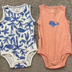 Carter's Blue and Orange Bodysuits for Infants